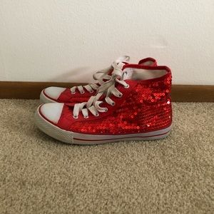 Red Sequins Sneakers